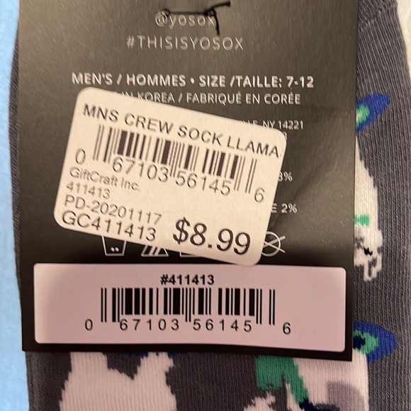 NWT Llama Bundle! Yo Sox -His & Hers Llama crew socks with ornament(from Pier 1) - Picture 7 of 11